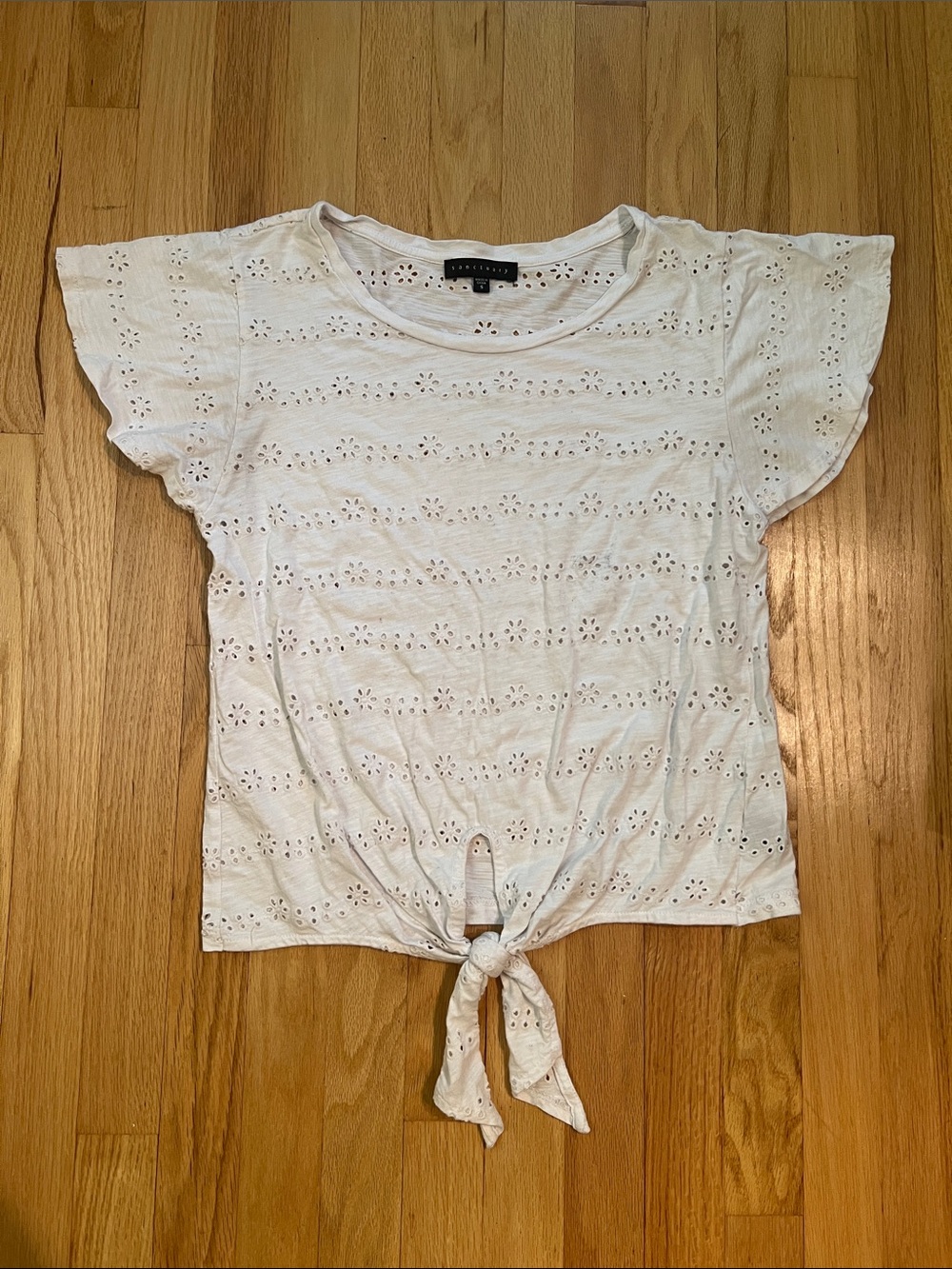Sanctuary White Tie Front T Shirt